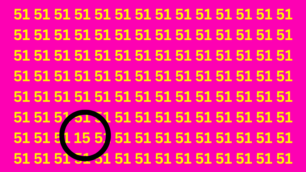 Optical Illusion Test: तेज नजर के बादशाह 51 के झुण्ड में 15 नंबर को ढूंढे, 90% लोग हुए फ़ैल, अब आप देखे