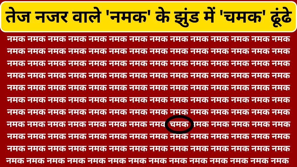 Brain Test Image: तेज नजर वाले सिर्फ 7 सेकंड में 'नमक' की भीड़ 'चमक' शब्द ढूंढे, बड़े बड़े सुरमा हुए फ़ैल