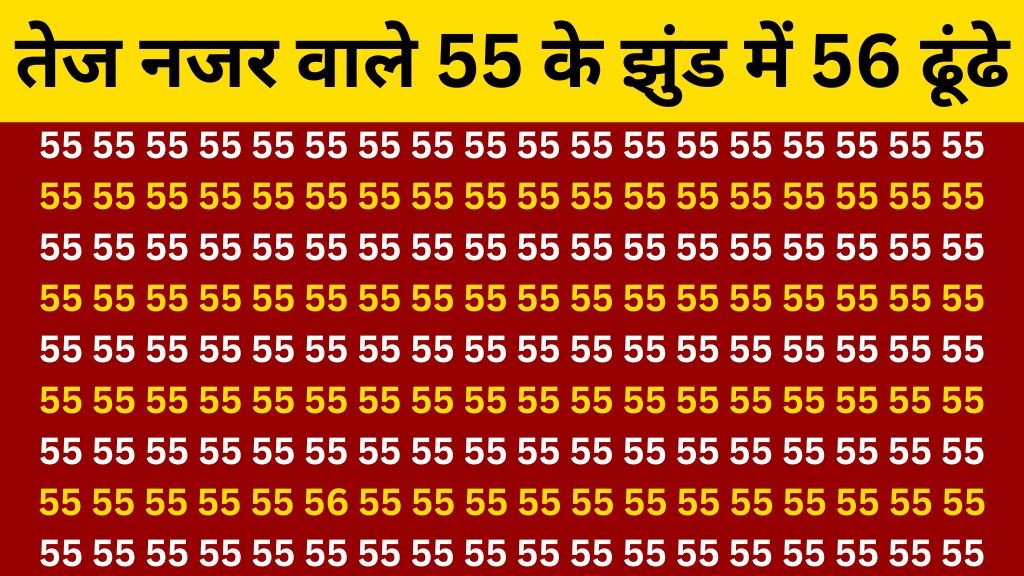 Brain Test Image: बाज जैसी तेज नजर वाले सिर्फ 6 सेकंड में 55 की भीड़ 56 नंबर ढूंढे, बड़े बड़े सुरमा हुए फ़ैल