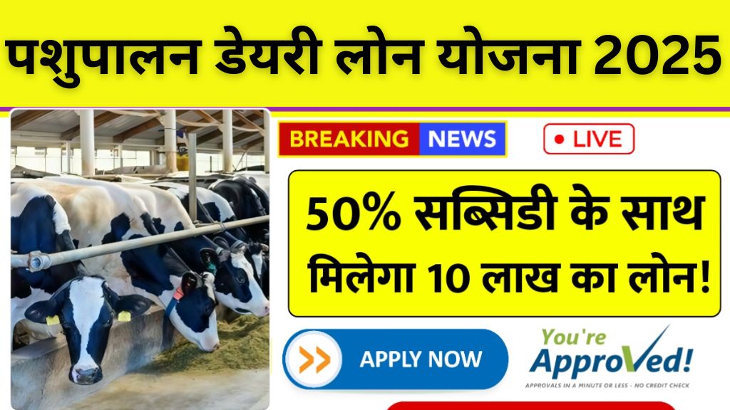 Pashupalan Dairy Loan Yojana: डेयरी फार्म शुरू करने के लिए मिलेगा सरकार से ₹10 लाख तक लोन और साथ में 50% सब्सिडी